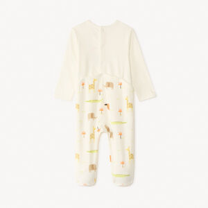 Νυχτικό με μακριά μανίκια από ζέρσεϊ με εκτύπωση ζωάκια της σαβάνας για μωρό αγόρι 