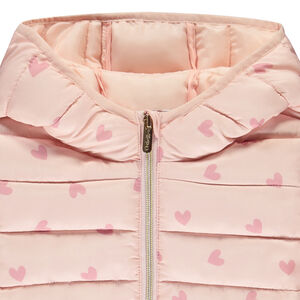 Μπουφάν πλεκτό με σχέδιο καρδιές για κορίτσι 
