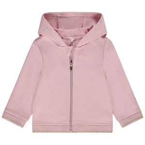 Ζακέτα με κουκούλα από φούτερ με επένδυση από jersey για bebe κορίτσι 