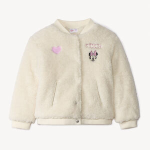 Gilet molleton à col teddy avec badge Minnie Disney pour fille  