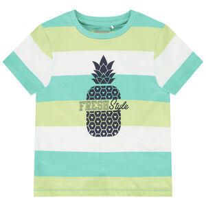 T-shirt manches courtes à larges rayures pour garçon Main T-shirt manches courtes à larges rayures pour garçon
