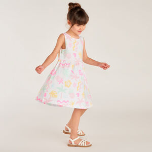Φόρεμα αμάνικο με εκτύπωση ανανά φαντασία για κορίτσι 