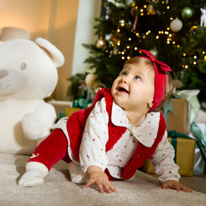 Σετ μακρυμάνικο 3 τεμαχίων Χριστουγέννων για κορίτσι μωρού 