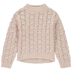 Πουλόβερ πλεκτό με ψηλό λαιμό για κορίτσι 