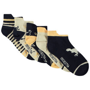 Σετ από 5 ζευγάρια κοντές κάλτσες Dino για αγόρι 
