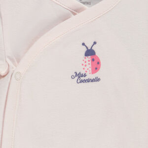 Σετ από 7 κοντομάνικα κορμάκια με φαντεζί σχέδιο για bebe κορίτσι 