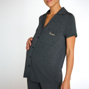 Σετ πιτζάμα εγκυμοσύνης 2 τεμαχίων από jersey με κέντημα 