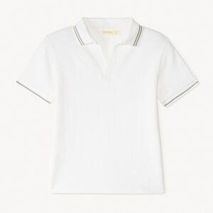 Πολό μπλούζα κοντό μανίκι από μοντέρνο πλέγμα για αγόρι 