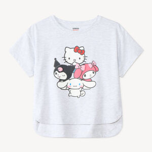 T-shirt με κοντά μανίκια με εκτύπωση Hello Kitty για κορίτσι 