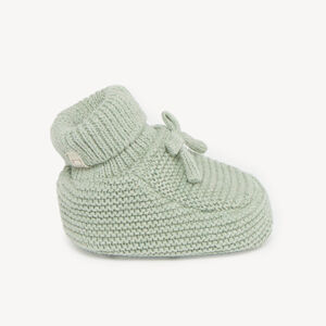 Chaussons naissance en tricot unis avec nœud 