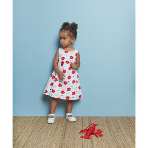 Φόρεμα κοντό με λουλούδια για bebe κορίτσι 