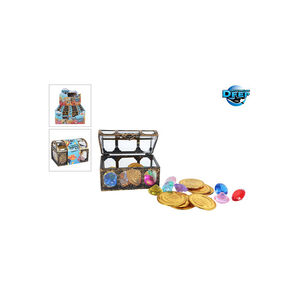 12 Νομίσματα Και Διαμάντια Σε Κουτί Θησαυρού 