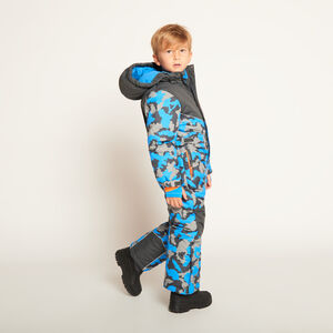 Combinaison de ski imprimé camouflage pour garçon  