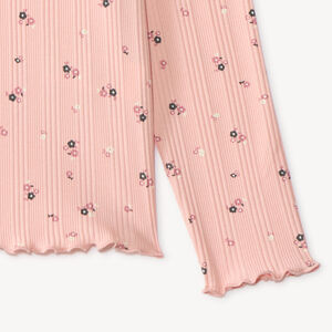 T-shirt à manches longues pour fille avec imprimé floral 