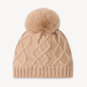 Σκουφάκι με φουντίτσα πλεκτό για bebe κορίτσι 