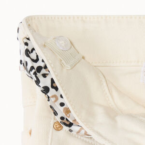 Jean slim avec ceinture léopard à nouer pour bébé fille 