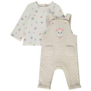 Ensemble 2 pièces avec salopette Marie Disney pour bébé fille 