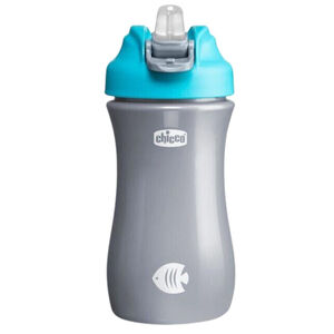 Chicco Pop-Up Cup Παιδικό Κύπελλο με Καλαμάκι Σιελ 2y+ 350ml 