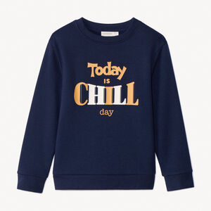 Φούτερ molleton με φαντεζί σχέδιο για αγόρι 