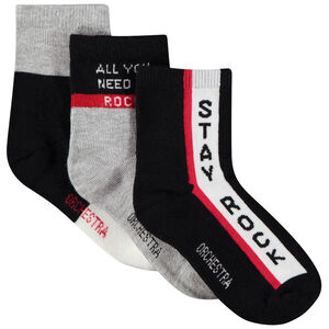 Σετ από 3 ζευγάρια κάλτσες σχέδιο φαντεζί για αγόρι 