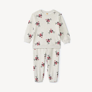 Ensemble jogging imprimé rennes de Noël pour bébé garçon  Main Ensemble jogging imprimé rennes de Noël pour bébé garçon