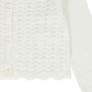 Ζακέτα κοντή από πλεκτό με σχέδιο αζούρ για κορίτσι 