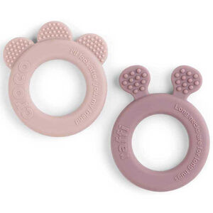 Σετ από 2 δακτυλίδια οδοντοφυΐας Deer Friends - ροζ 
