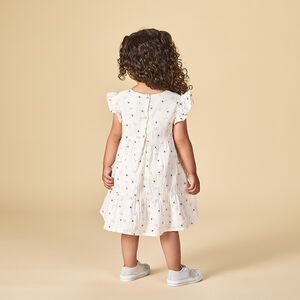 Φόρεμα κοντομάνικο από γάζα με σχέδιο για bebe κορίτσι 