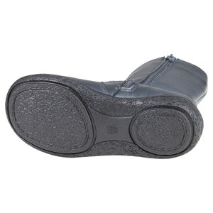 Δερμάτινες ασημί μπότες με αγκράφες και πριτσίνια 