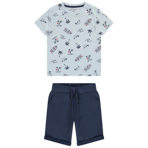 Σετ 2 τεμαχίων με t-shirt print surf για αγόρι 