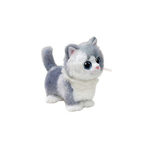  Χνουδωτό Beanie Boos Γατούλα Λευκή / Γκρι 15εκ 