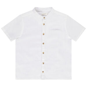Πουκάμισο κοντομάνικο μονόχρωμο με γιακά mao για αγόρι 