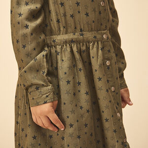 Ρόμπα με μακριά μανίκια και print αστέρια για κορίτσι 