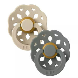 Bibs Πιπιλες Boheme Round Latex 2 Pack- Vanilla/Pine No1 