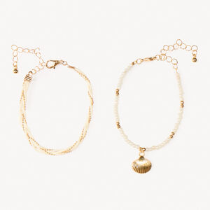 Σετ 2 βραχιολιών με χάντρες για κορίτσι 