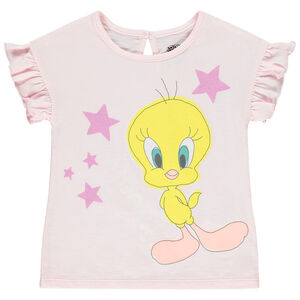 T-shirt κοντομάνικο με βολάν σχέδιο Titi για bebe κορίτσι 