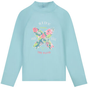 T-shirt μακρυμάνικο anti-UV SPF 50+ print surf για κορίτσι 