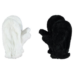 Lot de 2 paires de moufles en sherpa Main Lot de 2 paires de moufles en sherpa