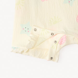 Κοντή φόρμα με εκτύπωση παραλίας για κορίτσι μωρού 