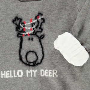 Πουλόβερ de Xριστούγεννα πλεκτή με επένδυση με σχέδιο élan για bebe αγόρι 