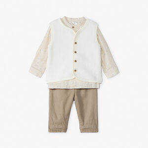 Ensemble 3 pièces motif moutons pour bébé garçon  Main Ensemble 3 pièces motif moutons pour bébé garçon