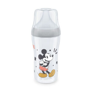 Nuk Μπιμπερό Perfect Match Pp 260Ml (Σιλ.) Mickey Μεγ.M Temp.Control Γκρι 
