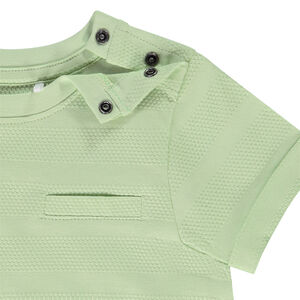 Κοντομάνικο μπλουζάκι από jersey pop corn για μωρό αγόρι 