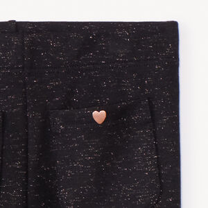 Legging milano με lurex και καρδιά από καρφίτσες κορίτσι 