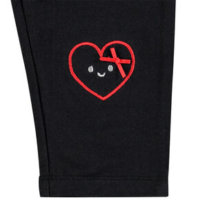 Κολάν μονόχρωμο με καρδιές κεντημένες και φιόγκοι 