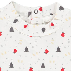 Μπλουζάκι με σχέδιο σε χριστουγεννιάτικο στυλ για bebe αγόρι 