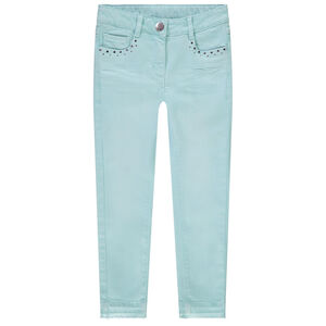 Jean slim μονόχρωμο denim για κορίτσι 