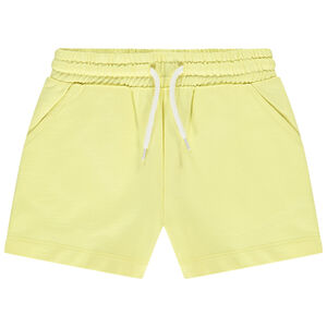 Σορτς από φούτερ μονόχρωμο για κορίτσι 