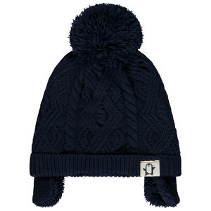 Σκούφος πλεκτός με πλέξη κοτσίδα και επένδυση από sherpa για μωρό αγόρι  Main Σκούφος πλεκτός με πλέξη κοτσίδα και επένδυση από sherpa για μωρό αγόρι