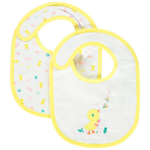 Σετ από 2 σαλιάρες πετσετέ με σχέδιο για bebe κορίτσι 